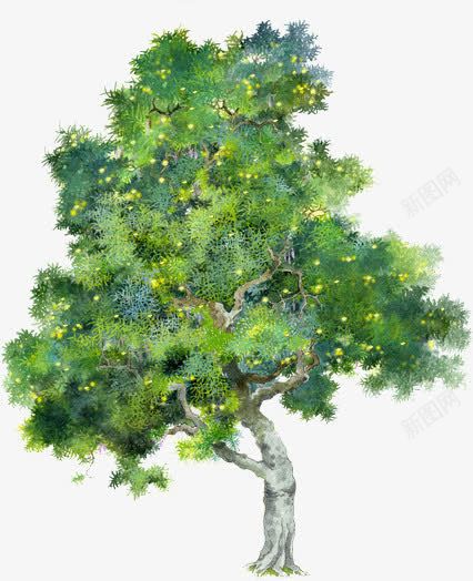 手绘美景乔木植物png免抠素材_新图网 https://ixintu.com 乔木 植物 美景