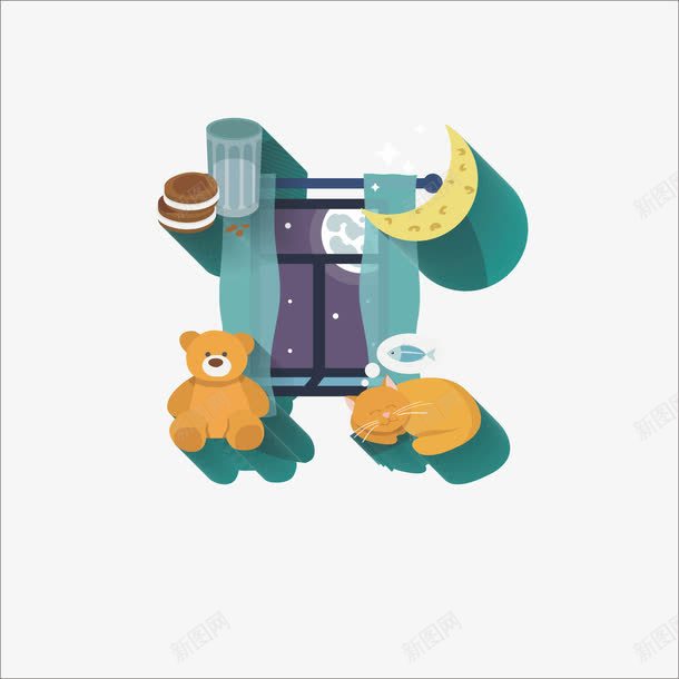 创意窗户png免抠素材_新图网 https://ixintu.com ppt ppt素材 卡通 卡通小熊 可爱棕熊 小熊 小熊睡觉 微笑棕熊 扁平化 扁平化元素 手绘棕熊 星星 晚安 月亮 窗台 窗户 蓝色小熊