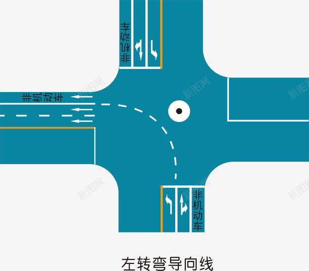 左转弯导向线矢量图图标ai_新图网 https://ixintu.com 交通矢量图标 交通矢量图标矢量图 公共标识标记 分叉路 指示标志 矢量图 道路交通标线