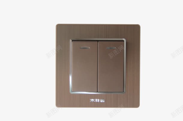 开关插座png免抠素材_新图网 https://ixintu.com 开关 拉丝金 插座
