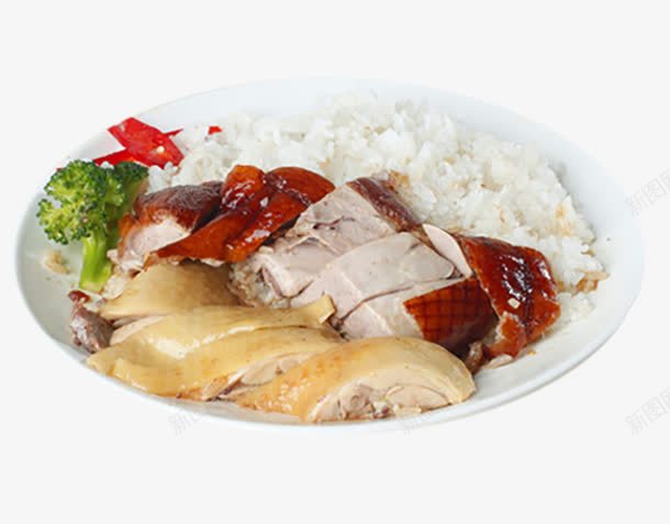 快餐烧鸭拼盘饭png免抠素材_新图网 https://ixintu.com 拼盘 烧味拼盘精致美食 烧鸭拼盘 烧鸭腿饭 烧鸭饭 白切鸡拼盘 白切鸡饭
