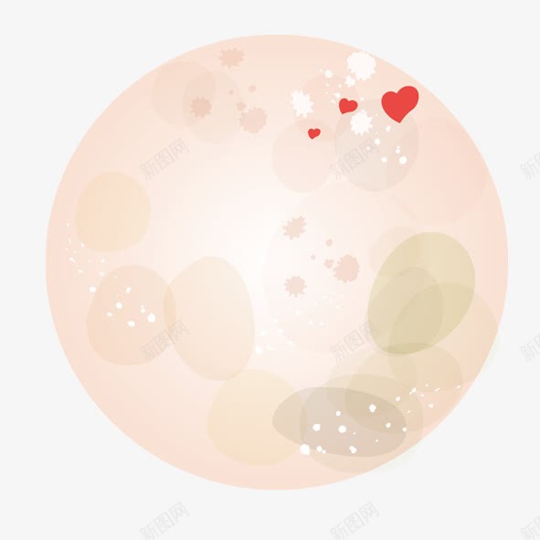 粉色圆圆背景图psd免抠素材_新图网 https://ixintu.com 圆圆 底色 文案 温暖 策划 粉色 红心 配图