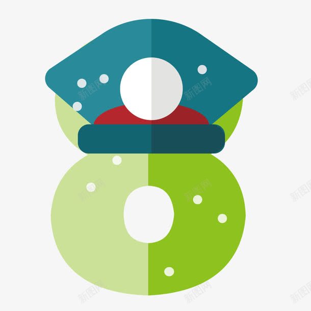 彩色数字8png免抠素材_新图网 https://ixintu.com 8 创意 彩色 数字 治安 盖帽 警察