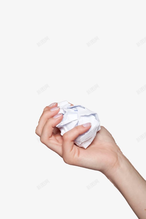 手抓白色纸团png免抠素材_新图网 https://ixintu.com 废纸 手 揉皱的纸 白色 皱纹纸 空白纸 纸张 褶皱