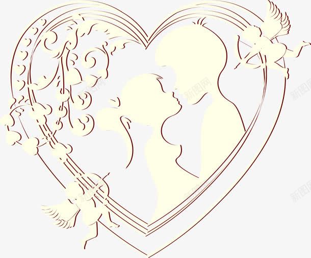婚礼装饰亲嘴的情侣png免抠素材_新图网 https://ixintu.com 亲嘴的情侣 婚礼装饰 爱心 爱情 甜蜜蜜 结婚