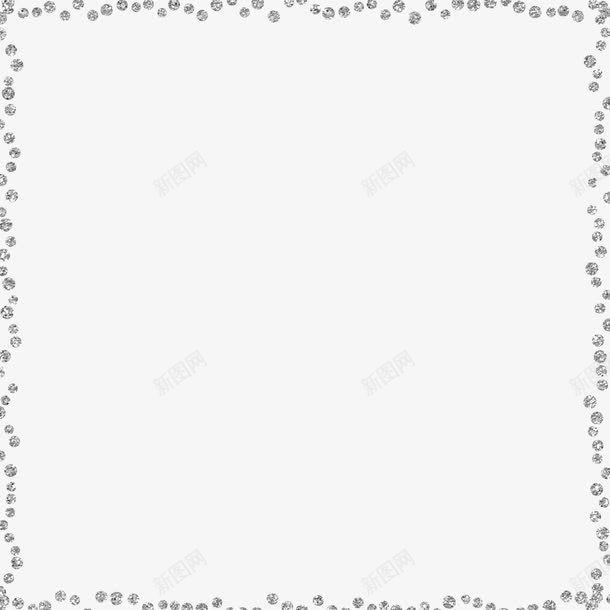 银色相框png免抠素材_新图网 https://ixintu.com 亮粉 钻石边框 铂金色 银色亮片 银色相框