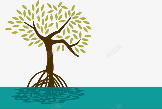 红树矢量图eps免抠素材_新图网 https://ixintu.com 海边 癌症 稳固土地 红树林 防癌 矢量图