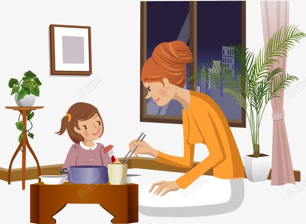 妈妈和我矢量图eps免抠素材_新图网 https://ixintu.com 一家人 卡通人物 吃饭 妈妈 室内素材 晚饭 矢量人物 矢量卡通人物 矢量家庭 矢量家素材 苏和万事兴 矢量图