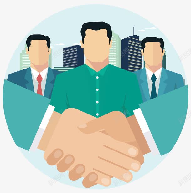 商业合作图标png_新图网 https://ixintu.com 共同目标 卡通图标 商业伙伴 商务谈判 握手 握手ico 达成协议