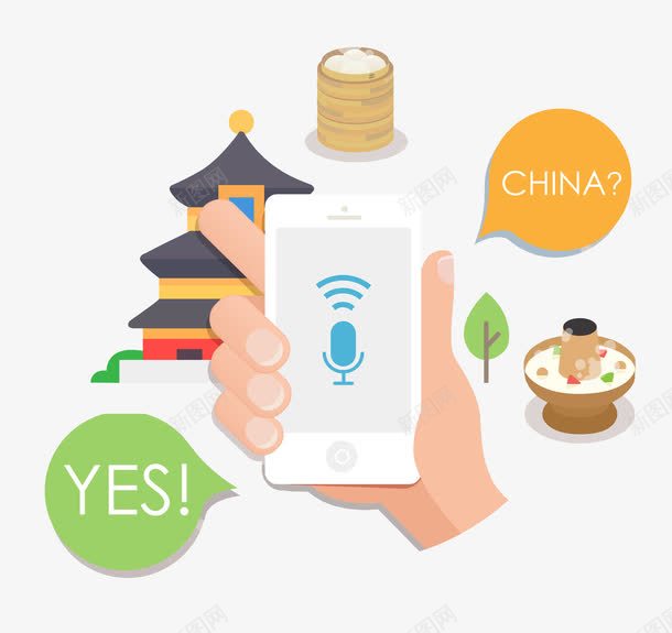 卡通手拿手机图png免抠素材_新图网 https://ixintu.com 卡通 古代建筑 手掌 手机 火锅 语音发送 语音界面
