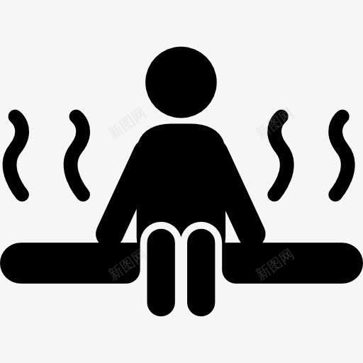 人的剪影在桑拿图标png_新图网 https://ixintu.com SPA 人 人热 人的剪影 放松治疗 桑拿