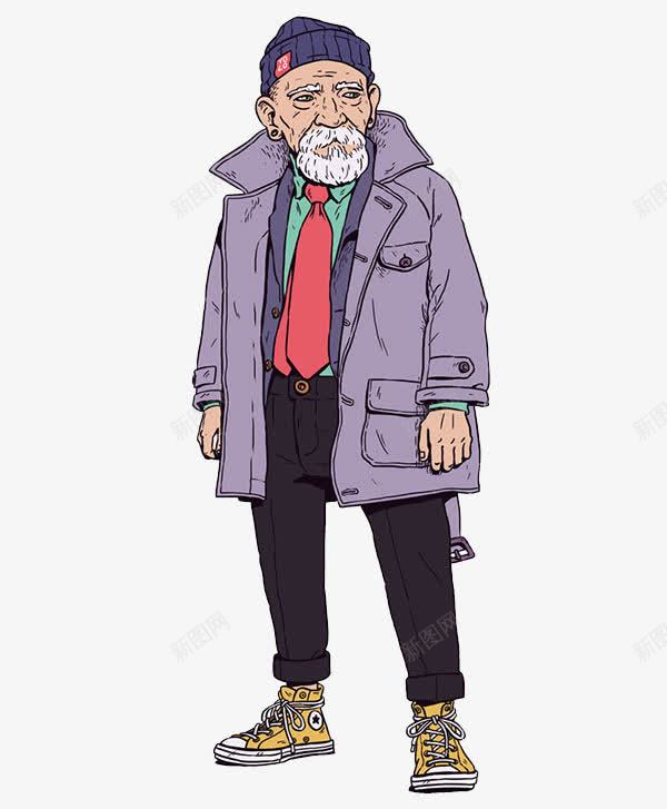 最潮老人png免抠素材_新图网 https://ixintu.com Q版 卡通 嘻哈 夹克 插画 暗黑系 模特 涂鸦 潮流 潮牌 美式漫画 美漫 老爷爷 街头涂鸦
