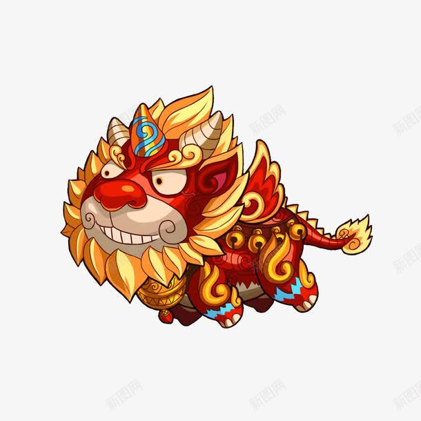 手绘年兽png免抠素材_新图网 https://ixintu.com 年兽 新年 气氛 节日