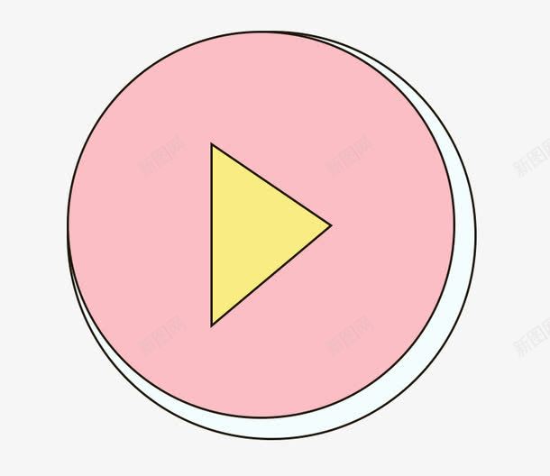 卡通粉色暂停键png免抠素材_新图网 https://ixintu.com 卡通 暂停按钮 暂停键 粉色 装饰图案