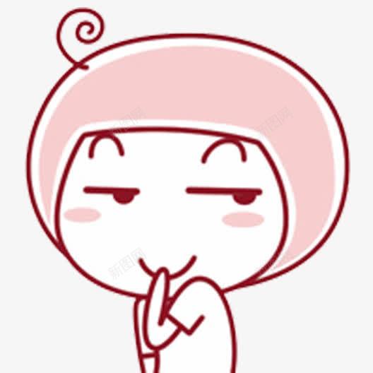 粉红可爱小女孩png免抠素材_新图网 https://ixintu.com 偷笑 卡通 得意忘形 手绘 捂嘴