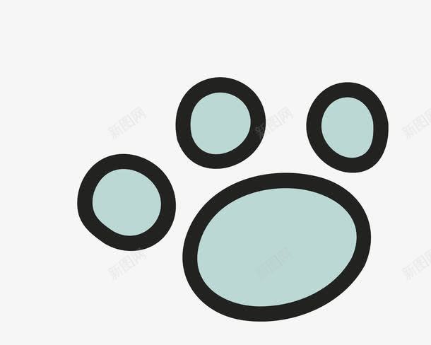 蓝色卡通萌宠小脚印矢量图eps免抠素材_新图网 https://ixintu.com 小脚印 矢量脚印 萌宠 蓝色卡通 矢量图