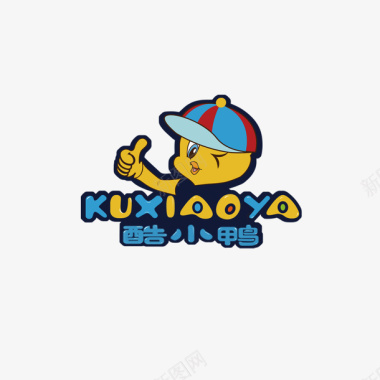卡通可爱黄鸭logo图标图标