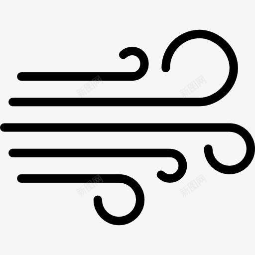 风图标png_新图网 https://ixintu.com 一阵风 坏天气 大风 天气 气象 风