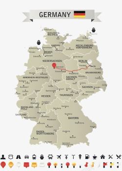 德国城市地图素材