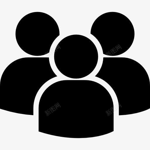 多个用户轮廓图标png_新图网 https://ixintu.com 人 多个用户 用户 用户组的用户 组
