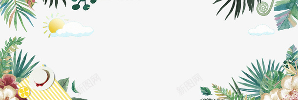 盛夏去海边清凉主题边框png免抠素材_新图网 https://ixintu.com 处暑 夏天 夏季 小清新 炎热夏天 盛夏