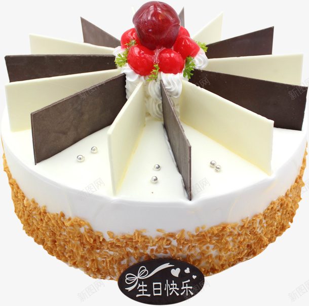 推推乐酸奶蛋糕png免抠素材_新图网 https://ixintu.com 提子 樱桃 生日蛋糕 花生碎 酸奶蛋糕 黑白巧克力