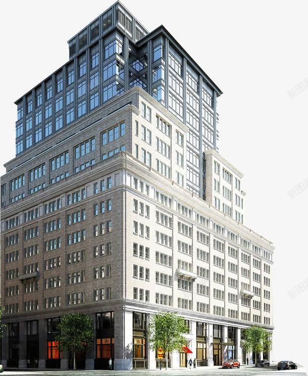 大厦png免抠素材_新图网 https://ixintu.com 大厦 建筑 房子 现代 街景 都市