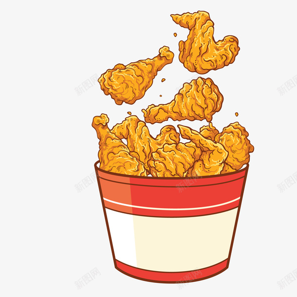卡通鸡米花png免抠素材_新图网 https://ixintu.com 创意卡通 卡通 卡通插图 插图 油炸食品 鸡米花