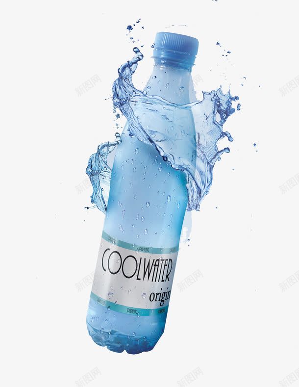 水环绕矿泉水广告png免抠素材_新图网 https://ixintu.com 广告设计 水瓶 瓶装水 矿泉水