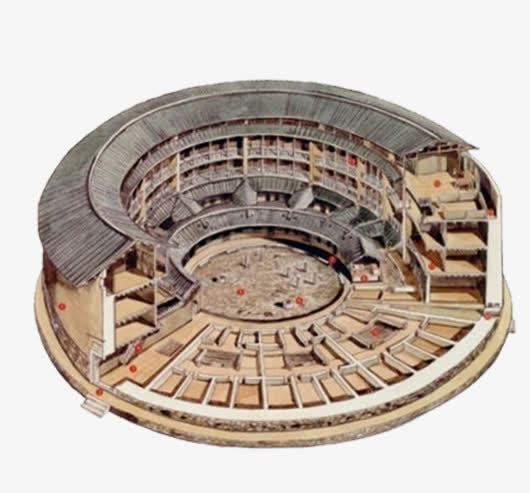 中国风建筑模型png免抠素材_新图网 https://ixintu.com 中国风建筑 圆形屋顶 圆楼 土楼 模型 福建土楼