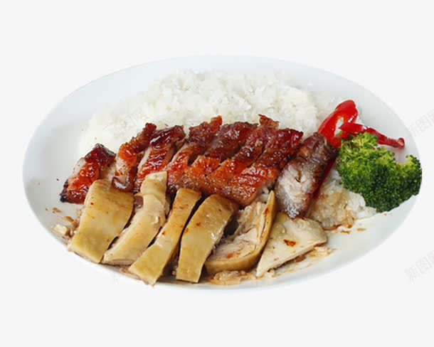 白切鸡烧鸭双拼饭png免抠素材_新图网 https://ixintu.com 叉烧 叉烧饭 港式烧鸭饭 烧味拼盘精致美食 烧味饭 烧肉饭 烧腊饭 烧鸭套餐 烧鸭饭 白切鸡饭 脆皮烧鹅 酱鸭 香酥鸭