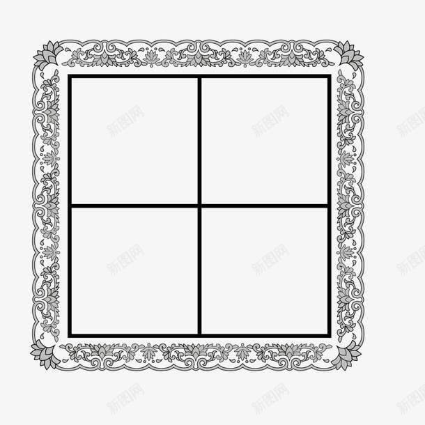 田字边框png免抠素材_新图网 https://ixintu.com 四分格 四分格生字本模板 填字格 方格纸 汉字拼音卡 田字格 田字框 田字边框 线条 黑色