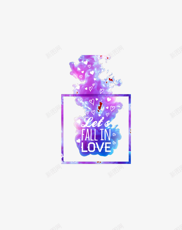 坠入爱河png免抠素材_新图网 https://ixintu.com fallinlove 情侣 爱情 紫色烟雾