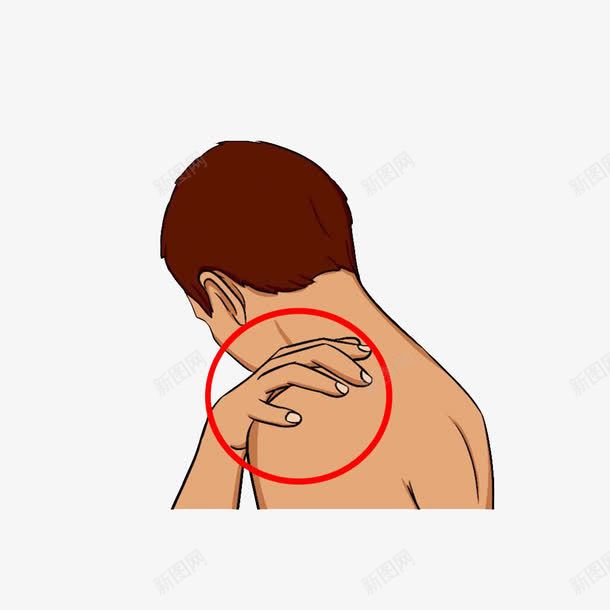 卡通肩膀痛的男子png免抠素材_新图网 https://ixintu.com 卡通男子 手按着肩膀 肩膀痛 身体通 颈肩腰腿痛