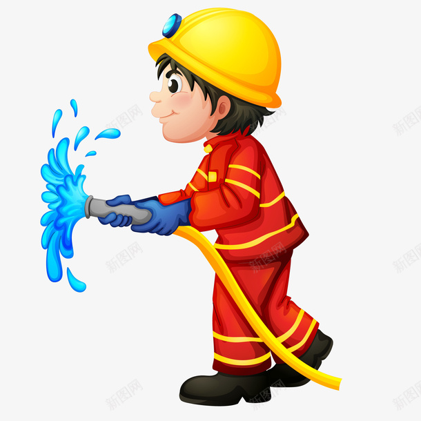 救火的消防员人物png免抠素材_新图网 https://ixintu.com 人物设计 卡通 卡通消防员救援 头盔 救火 消防员 英雄