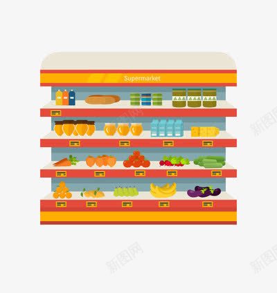超级卖场里放置果蔬的冷冻柜货柜png免抠素材_新图网 https://ixintu.com 冷冻柜 卖场 货柜 超市