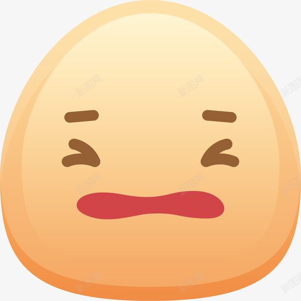 一个动漫蛋矢量图ai免抠素材_新图网 https://ixintu.com 卡通 嘴巴 椭圆 眉毛 眼睛 矢量图 蛋蛋 鸡蛋 黄色 黄色椭圆形
