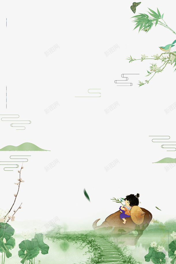 清明节水墨渲染复古边框psd免抠素材_新图网 https://ixintu.com 传统节日 免抠 免抠下载 手绘画装饰 水墨画 清明节 祭拜 艺术字 诗词