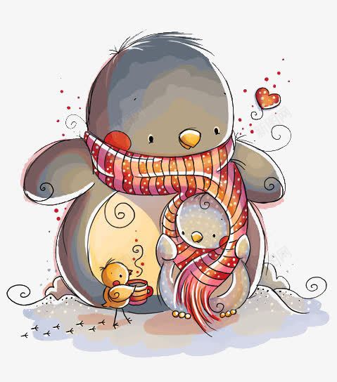 企鹅妈妈和小企鹅png免抠素材_新图网 https://ixintu.com 企鹅 儿童 卡通 卡通企鹅设计素材元素 妈妈和儿子手绘 手绘 插画 文艺 母子 清新 温馨 童话 绘本
