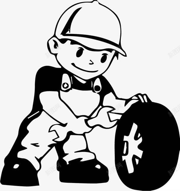 正在修理的工人png免抠素材_新图网 https://ixintu.com 上班族 修车厂 修车工 修车师傅 力气活 师傅 有经验 男人 维修护理 认真负责 轮胎