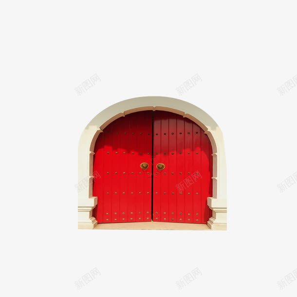 古城门png免抠素材_新图网 https://ixintu.com 古建城门中式 红色