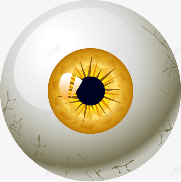 卡通立体眼球黄色眼仁元素矢量图ai免抠素材_新图网 https://ixintu.com 卡通 明亮眼睛 毛细血管 眼珠 眼球 眼球血管 眼睛 瞳孔 立体 视觉 视野 黄色眼仁 矢量图