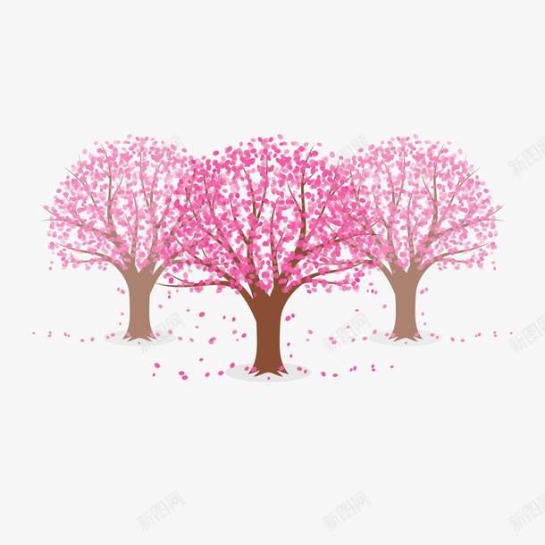 粉色樱花树png免抠素材_新图网 https://ixintu.com 300像素图 AI图免抠 大图免抠 手绘 樱花 水彩 粉色 高清免抠