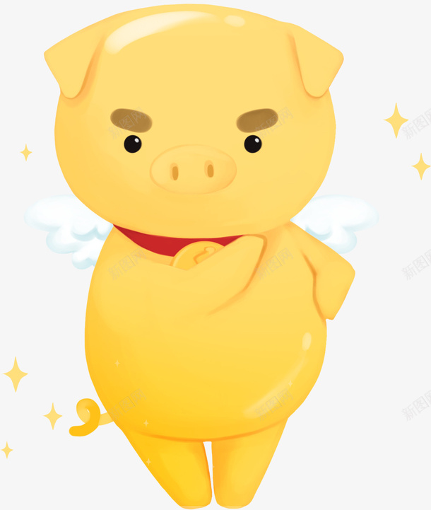 2019C4D金色帅气新年猪新年装饰png免抠素材_新图网 https://ixintu.com 2019 C4D卡通猪 卡通可爱小猪 小猪 新年 猪年 金色帅气新年猪