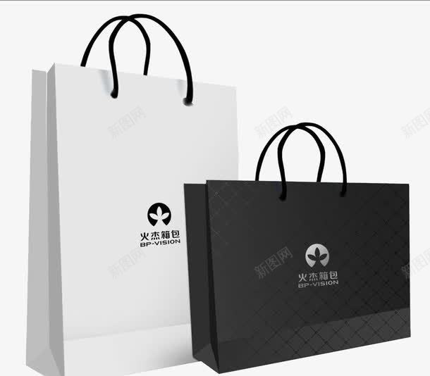 高档定制手挽袋png免抠素材_新图网 https://ixintu.com 手提纸袋 格菱纹 高档 黑色