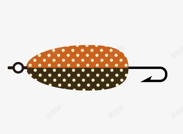 简洁斑点鱼饵png免抠素材_新图网 https://ixintu.com 捕鱼 斑点鱼 鱼 鱼钩 鱼饵