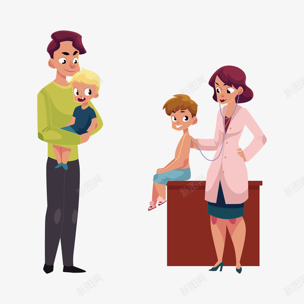护士和孩子的家长png免抠素材_新图网 https://ixintu.com 医生 孩子 孩子png 孩子矢量图 护士 护士漫画