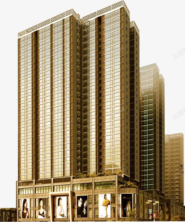 金色楼盘开盘宣传png免抠素材_新图网 https://ixintu.com 宣传 开盘 楼盘 金色