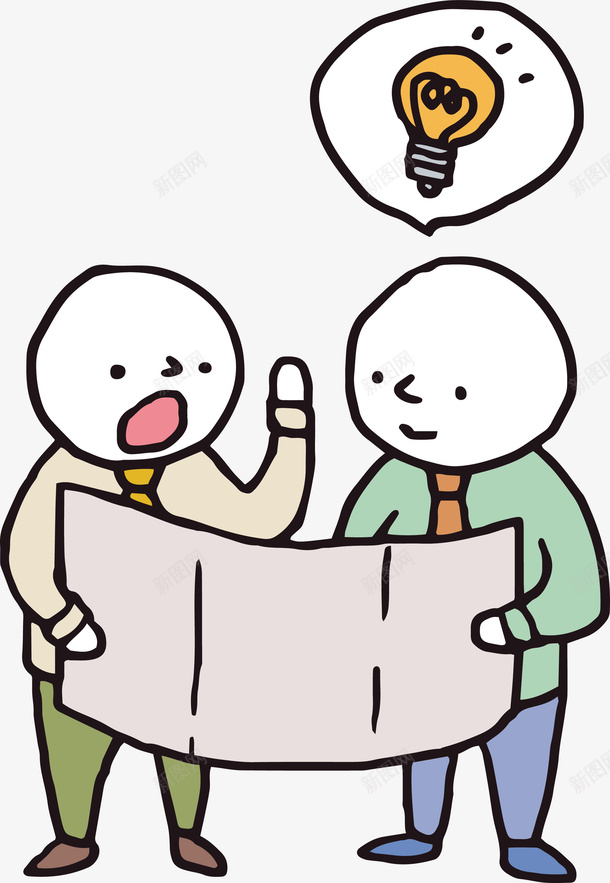 讨论问题的两个小人矢量图ai免抠素材_新图网 https://ixintu.com 两人对话 商务小人 商务讨论 小组 小组讨论会 手绘小人 矢量png 矢量图 讨论问题