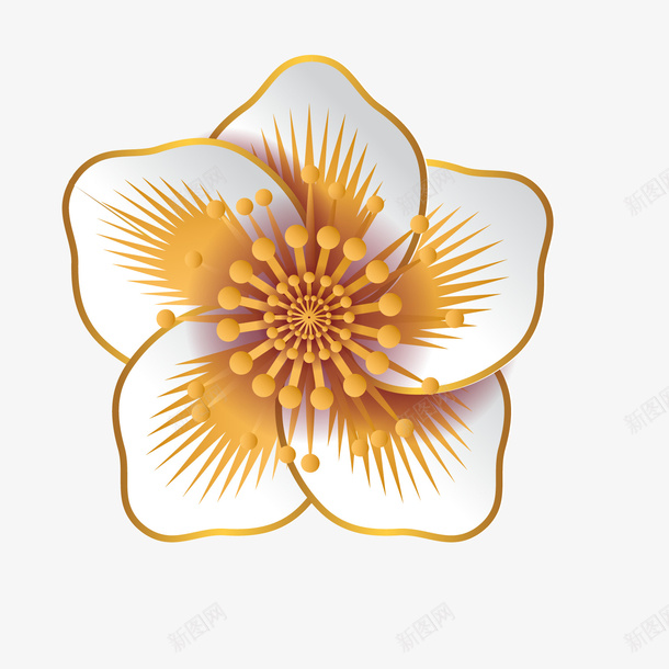 白色富贵花朵元素矢量图ai免抠素材_新图网 https://ixintu.com 富贵 开花 植物 白色 纹理 自然 花朵 装饰 矢量图
